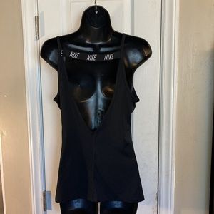 Nike Woman’s Black Dr-fit Logo U Back Tank Top